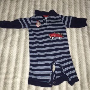 Adorable fire truck onesie
